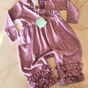 Lemon Loves Layette Lavendar Romper Outfit